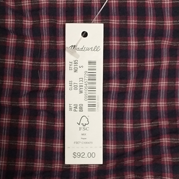 Madewell Checkered Crop Top - Picture 4 of 11